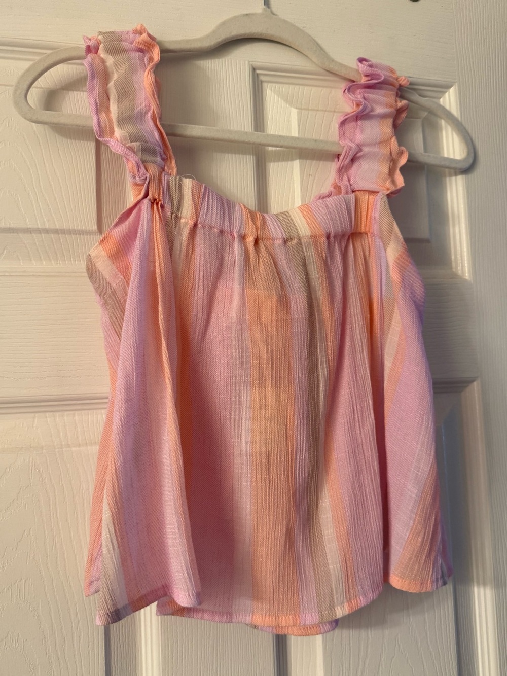 Blu Pepper Striped Ruffle Tank - Picture 3 of 4
